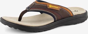 Travelin Teenslippers in Bruin: voorkant