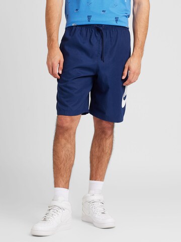 Nike Sportswear Loosefit Broek 'CLUB' in Blauw: voorkant