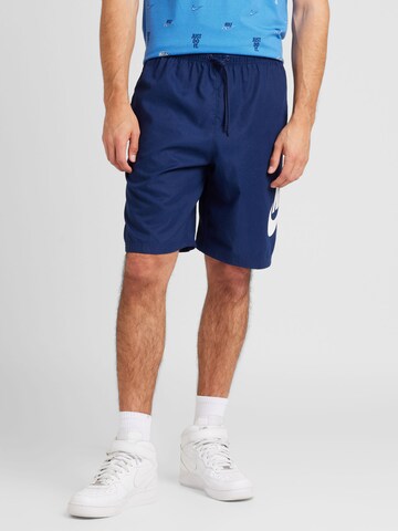 Nike Sportswear Loose fit Trousers 'CLUB' in Blue: front