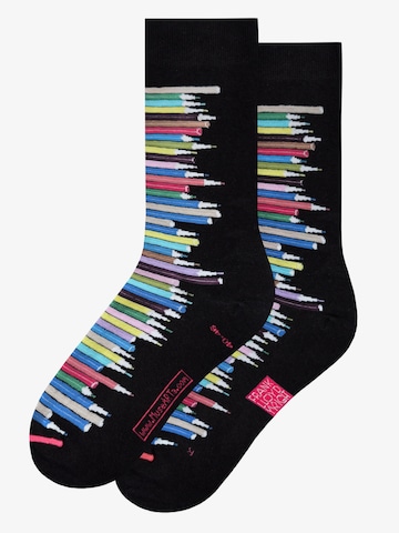 MuseARTa Socks 'Frank Lloyd Wright - Frank Lloyd Wrights Buntstifte' in Black: front