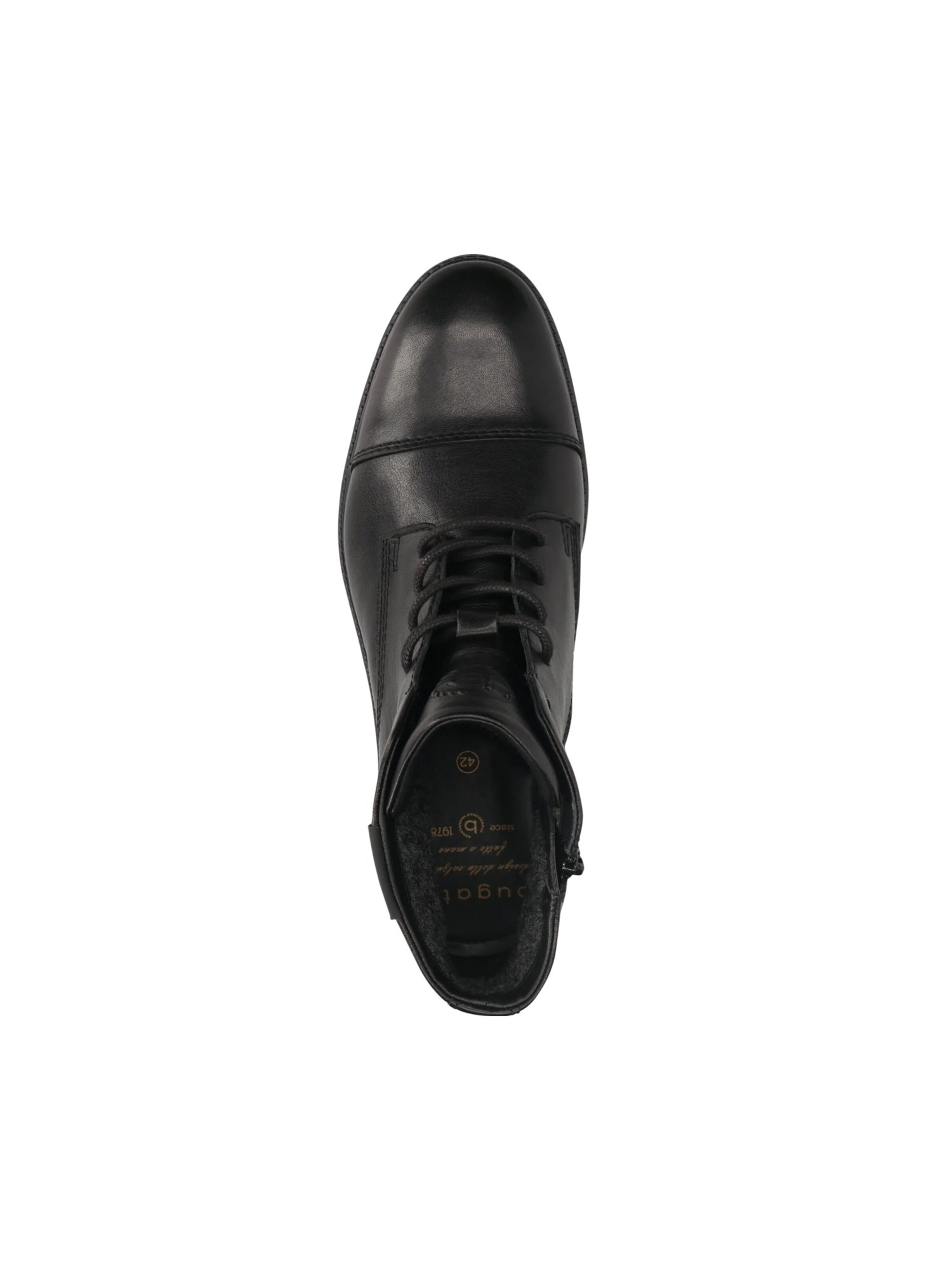 Boots stringati di bugatti in nero