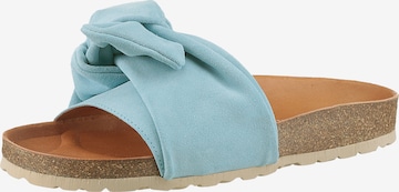 VERBENAS Mules 'Roxy' in Blue: front