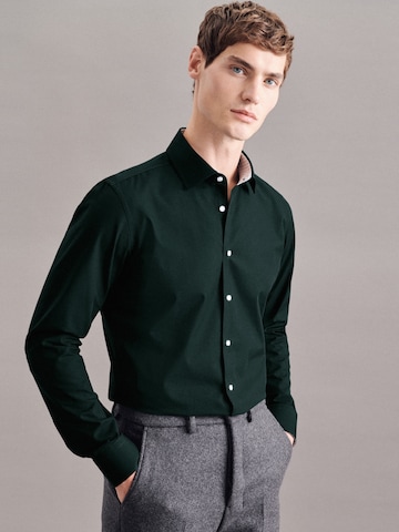 SEIDENSTICKER Slim fit Business Shirt in Green: front