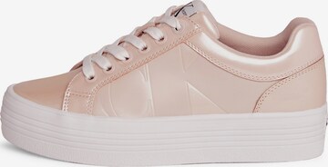 Baskets basses Calvin Klein Jeans en rose : devant