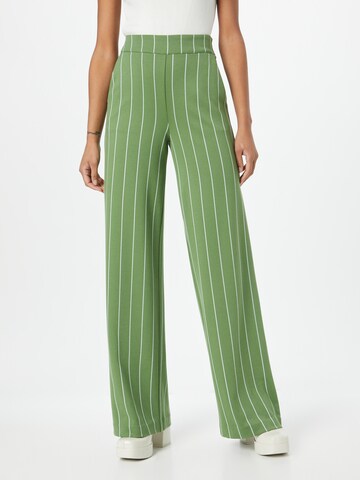 Wide Leg Pantalon 'Ruti' ICHI en vert : devant