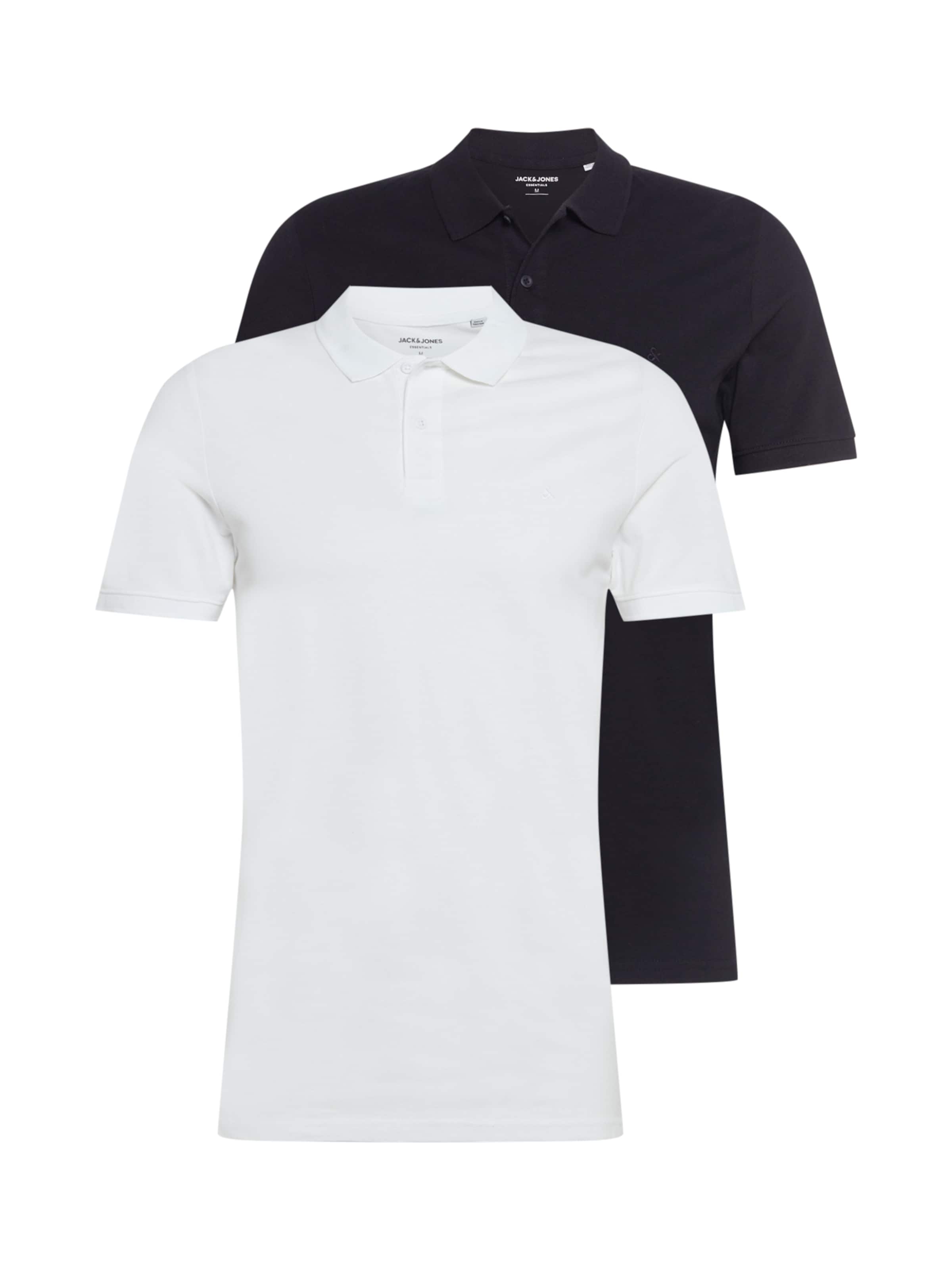 JACK & JONES Poloshirt 'JJEBasic' in Schwarz: Vorderseite