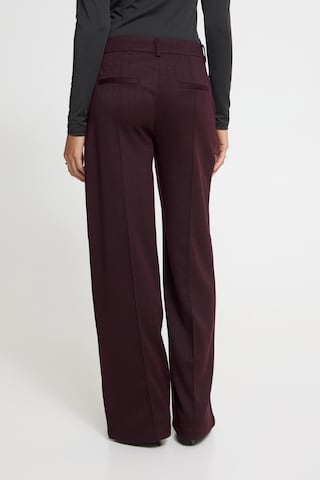 ICHI Wide leg Pants 'KATE' in Red