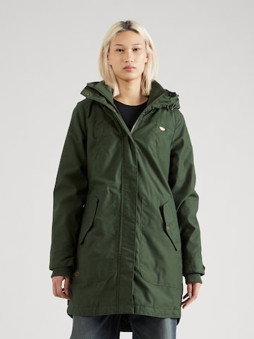 Ragwear - Parka de inverno 'Jannisa' em verde: frente