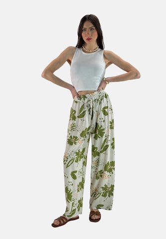 Wide Leg Pantalon Elara en vert