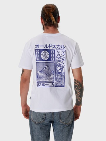 T-Shirt Oldskull en blanc : devant