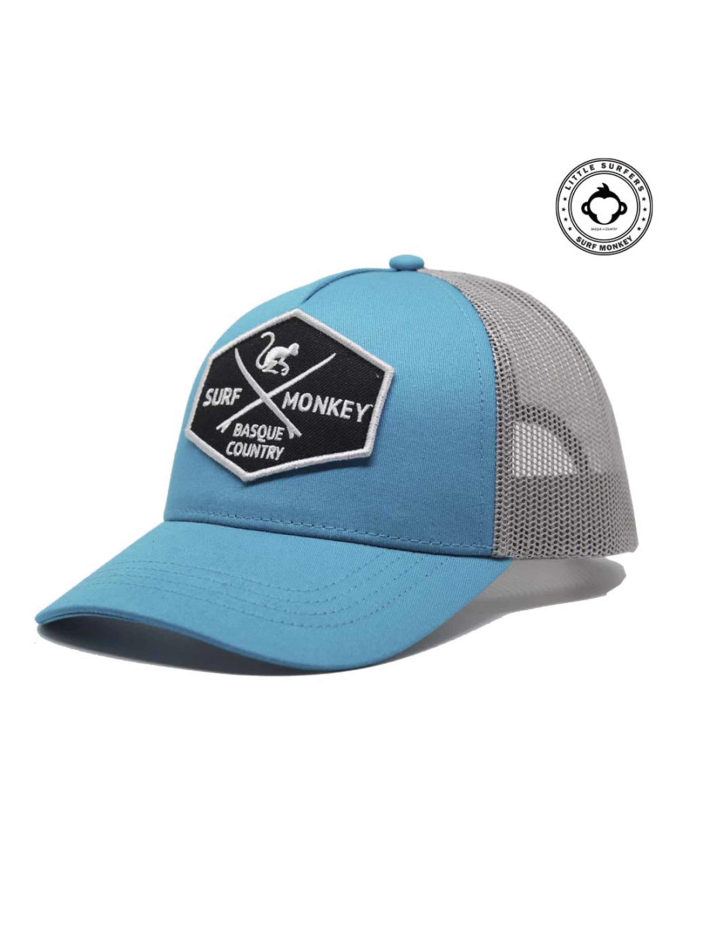 Surf Monkey Hat in Blue: front