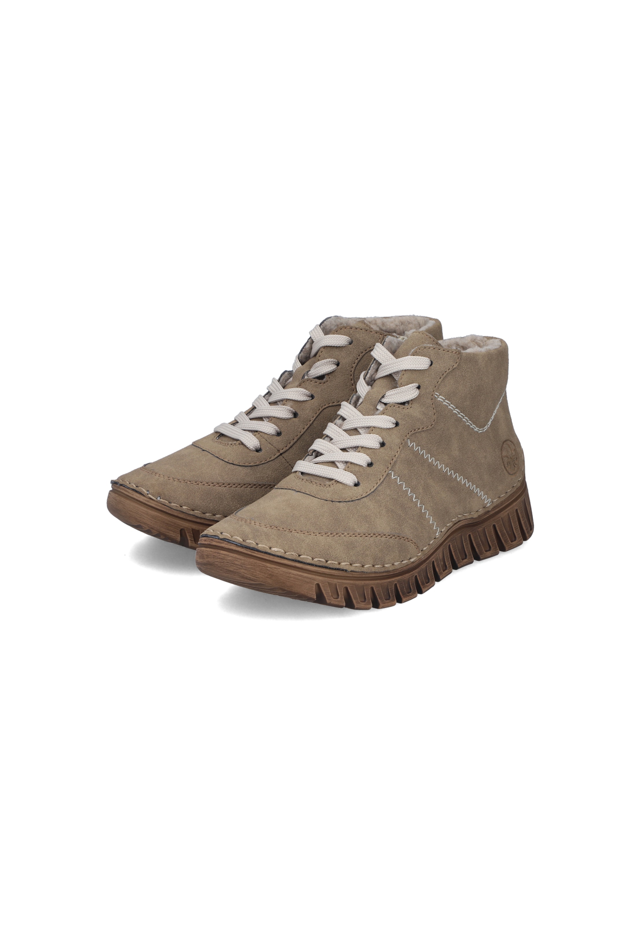 Bottines à lacets Rieker en beige
