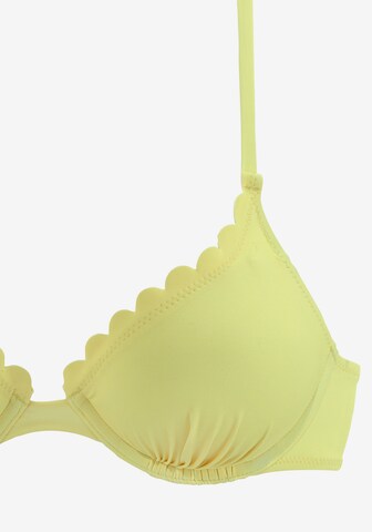 LASCANA T-shirt Bikini Top in Yellow