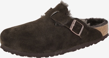 ruda BIRKENSTOCK Naminės šlepetės 'Birkenstock Boston Shearling Pantolette braun Normal-Weit 1020567': priekis