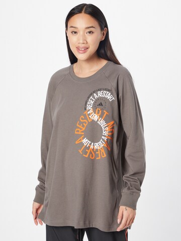 ADIDAS BY STELLA MCCARTNEY Functioneel shirt in Grijs: voorkant