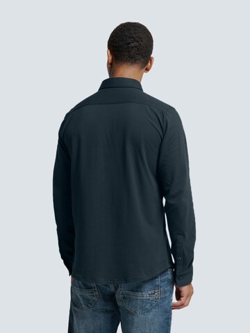 No Excess Regular fit Overhemd in Blauw
