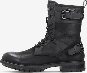 Kazar - Botas com atacadores em preto: frente