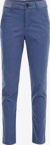 WE Fashion Slimfit Broek in Blauw: voorkant