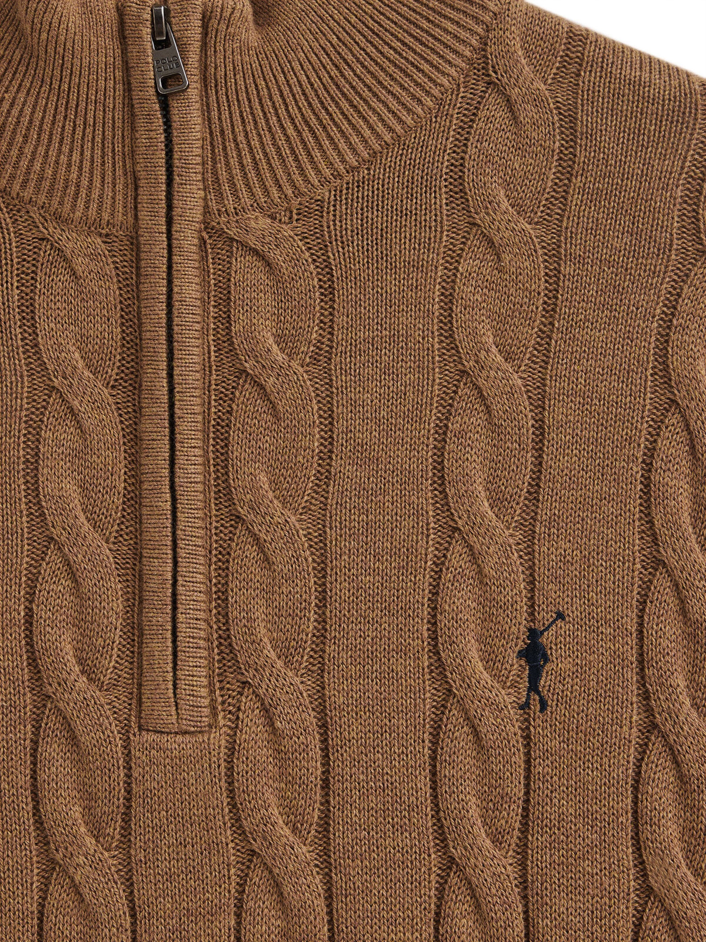 Polo Club Pullover in Braun