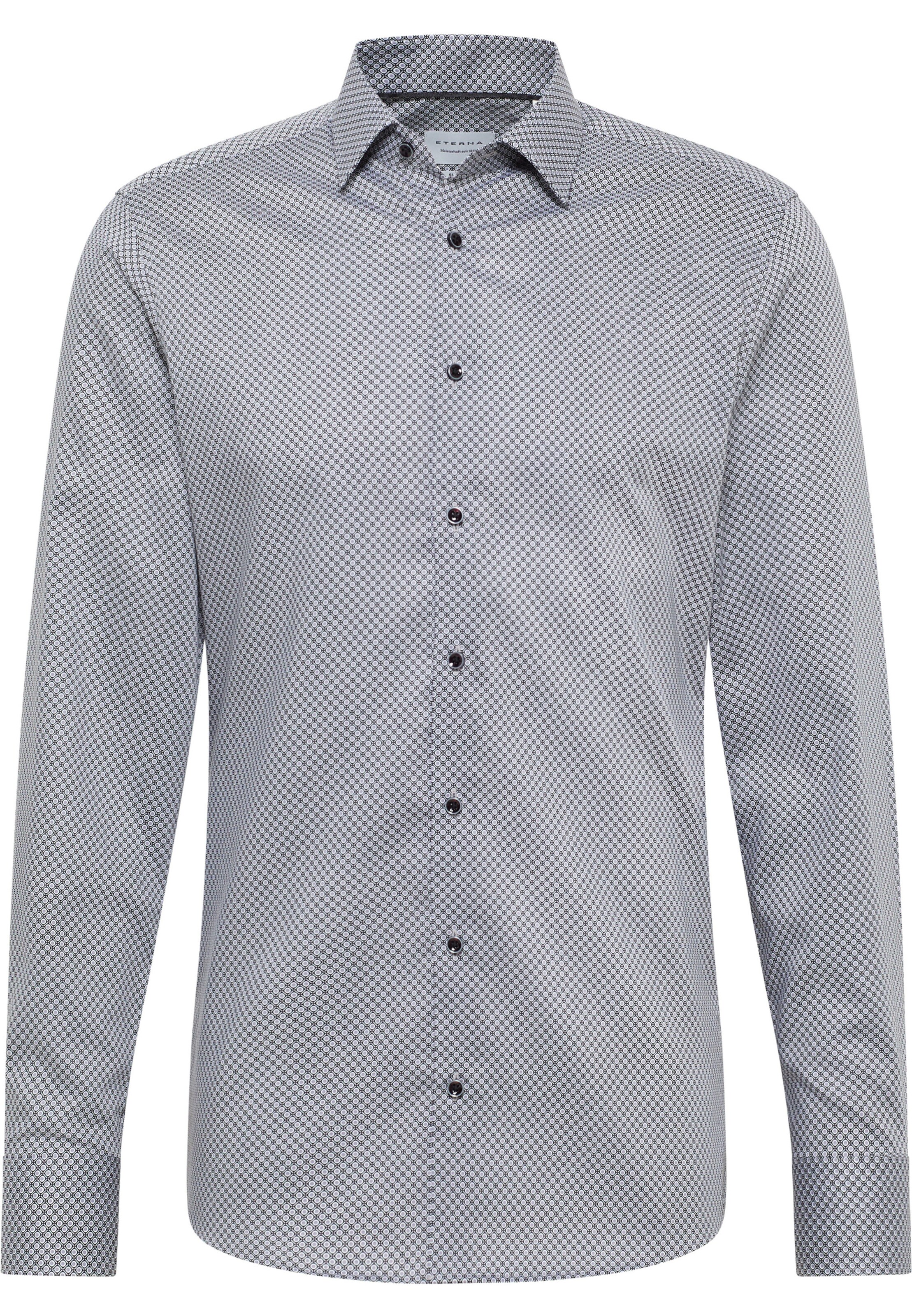 ETERNA Slim Fit Hemd in Grau: Vorderseite