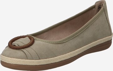 JANA Ballet Flats in Green: front