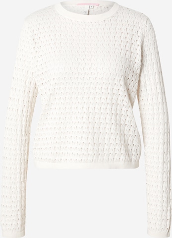 Pull-over QS en beige : devant