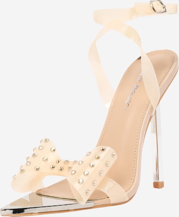 Public Desire - Sandalias 'ELEVATE' en beige: frente