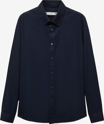 MANGO MAN Comfort fit Button Up Shirt in Blue: front