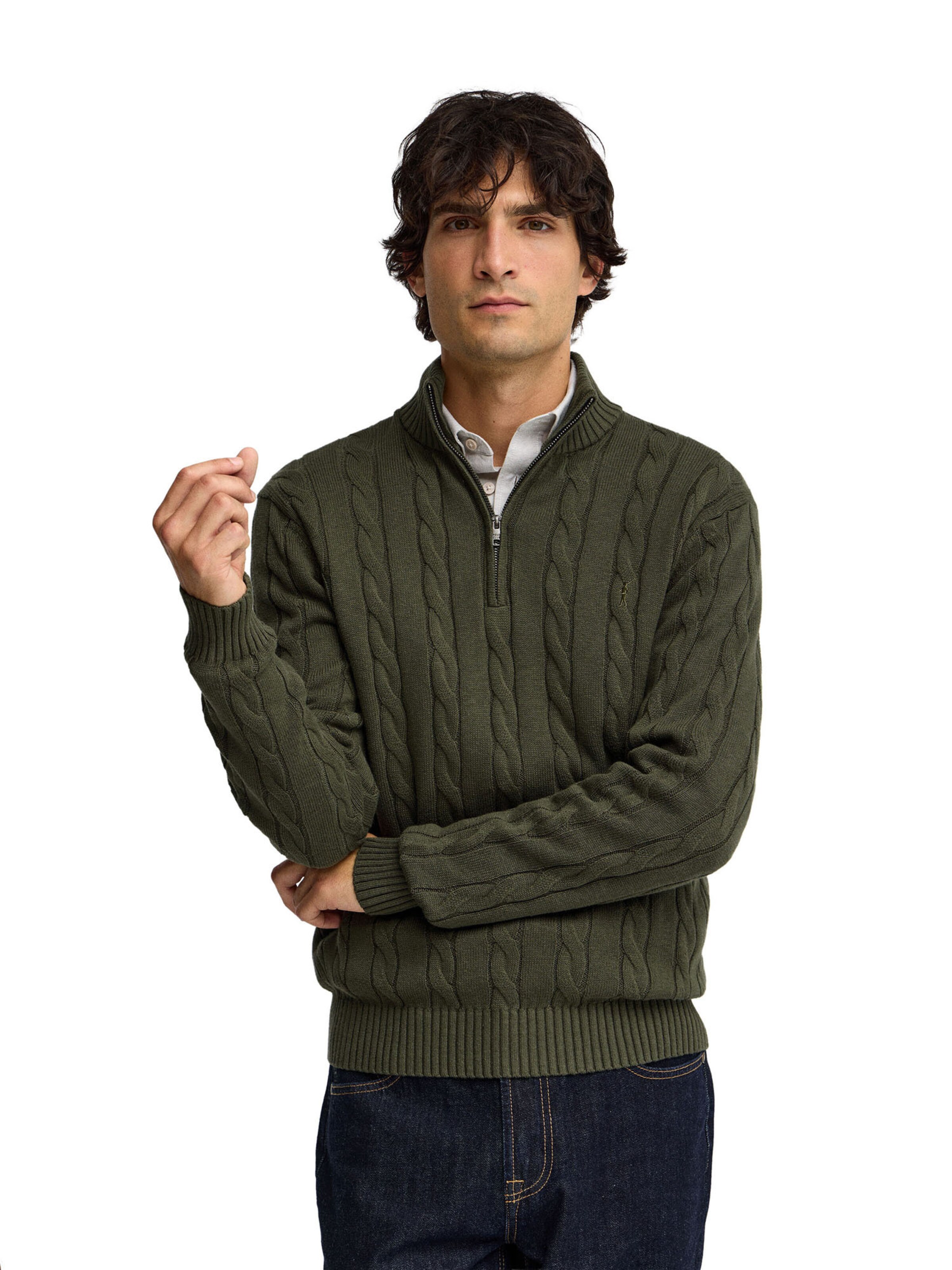 Polo Club Pullover ' RIGBY' in Grün: Vorderseite