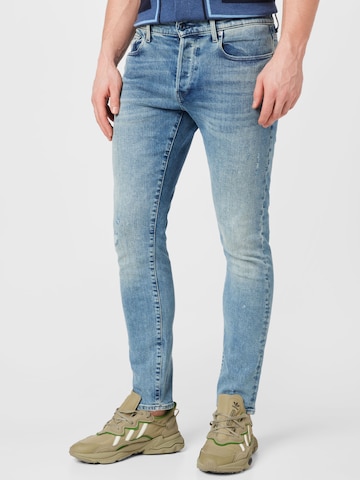 Coupe slim Jean G-Star RAW en bleu : devant