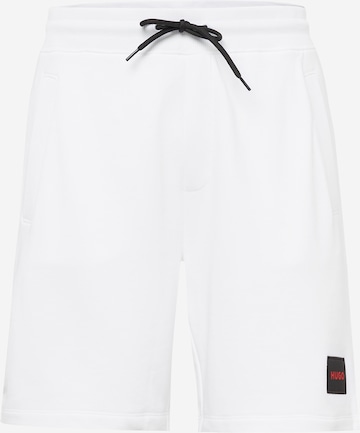 HUGO Loose fit Trousers 'Diz' in White: front