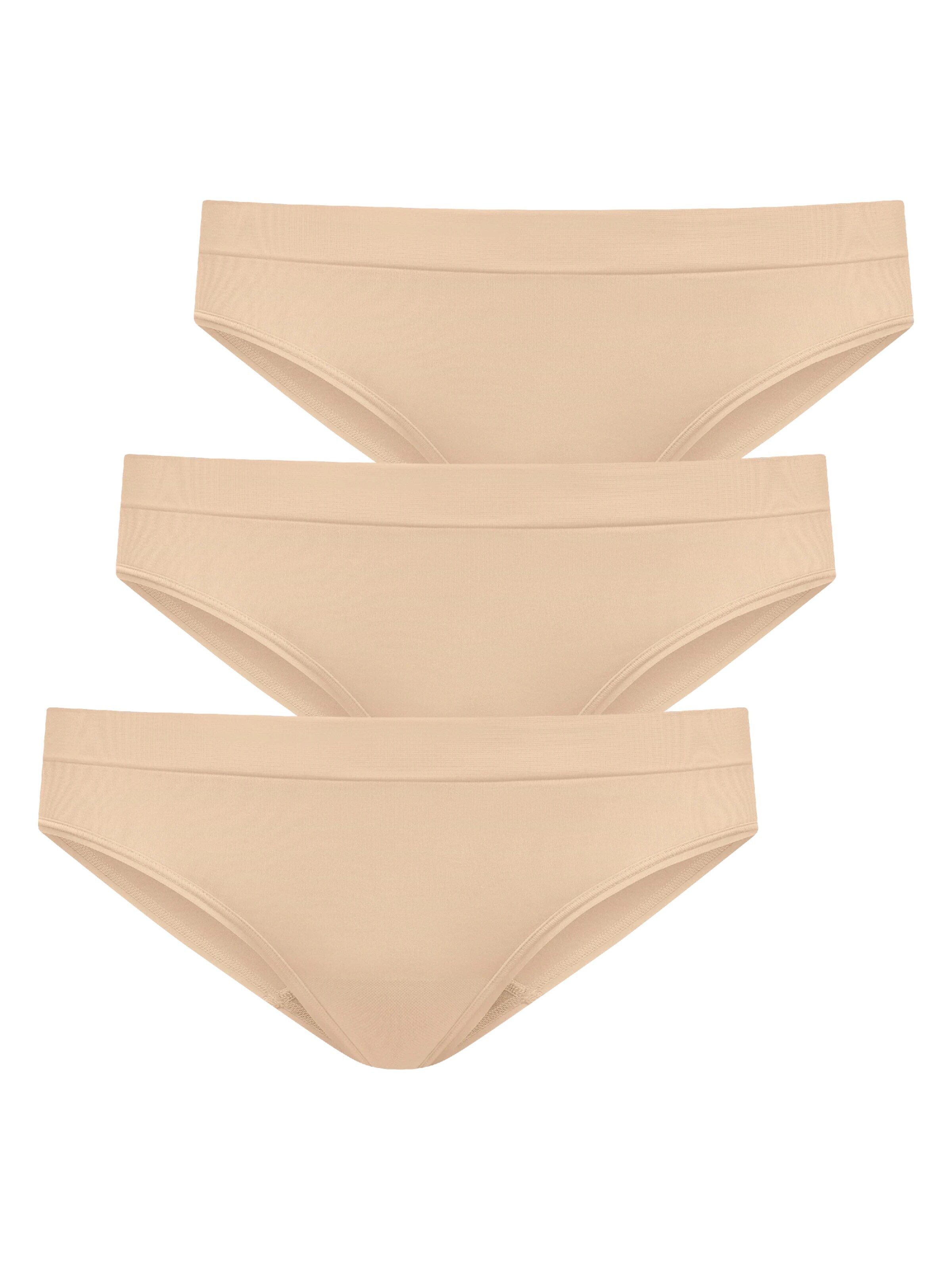 JOCKEY Boyshorts 'Seamfree™ Bikini - 3 Pack' in Beige: front