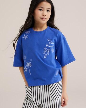 WE Fashion Футболка в Синий: спереди