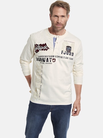 Sweat-shirt ' Fionn ' Jan Vanderstorm en blanc : devant