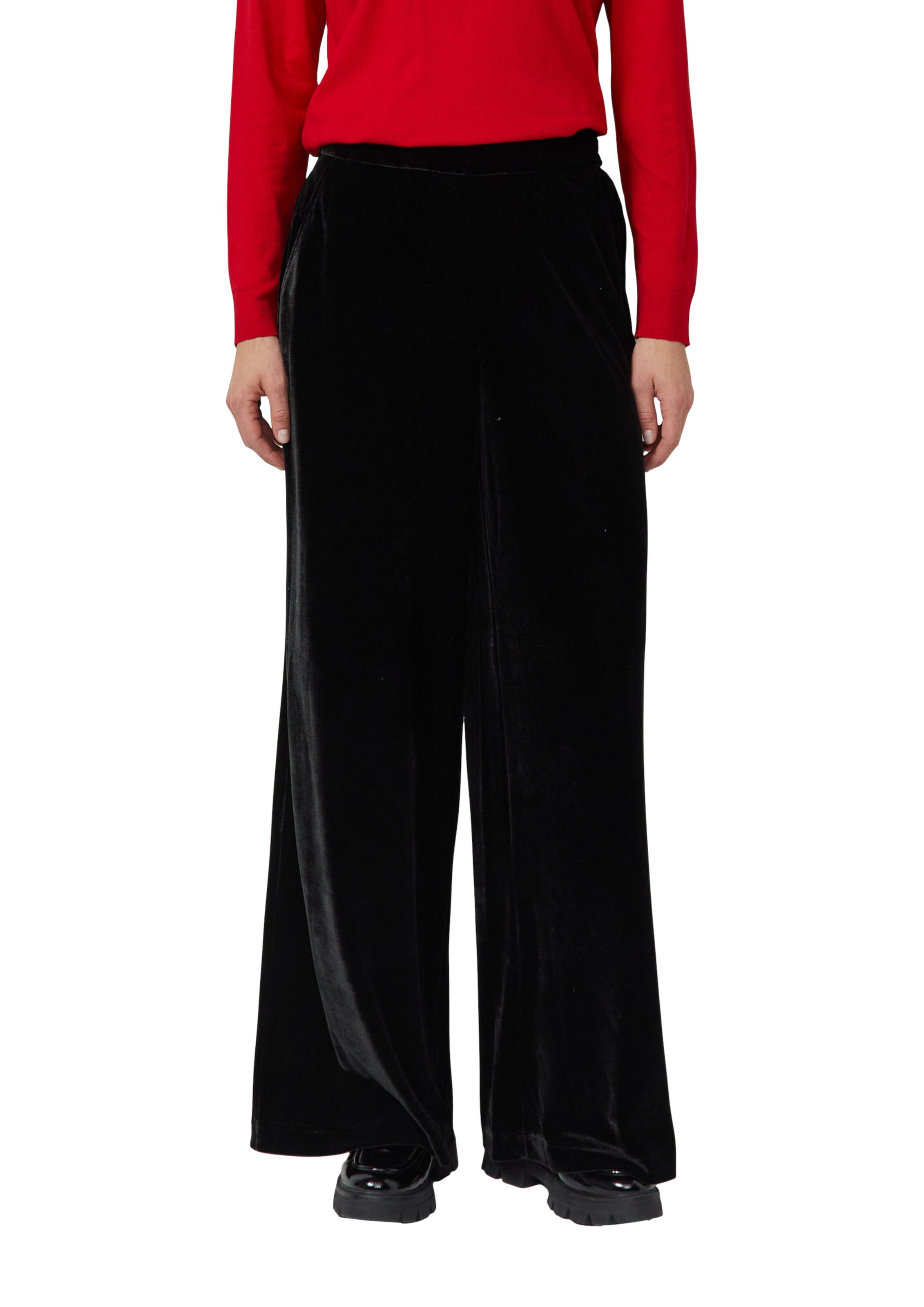 s.Oliver Wide leg Broek in Zwart