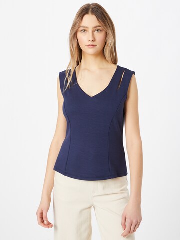 COMMA Top in Blauw: voorkant