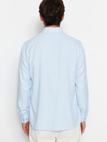 Trendyol Regular fit Button Up Shirt in Blue