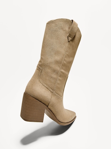 Bershka Cowboy csizmák - bézs