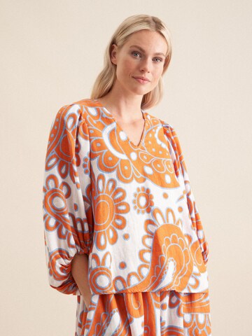 SEIDENSTICKER Shirt 'The Statement Prints' in Orange: front