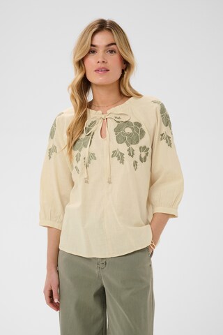 Cream - Blusa 'Zosa' em bege: frente