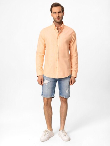 Coupe slim Chemise Dandalo en orange