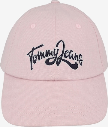 Casquette Tommy Jeans en rose : devant