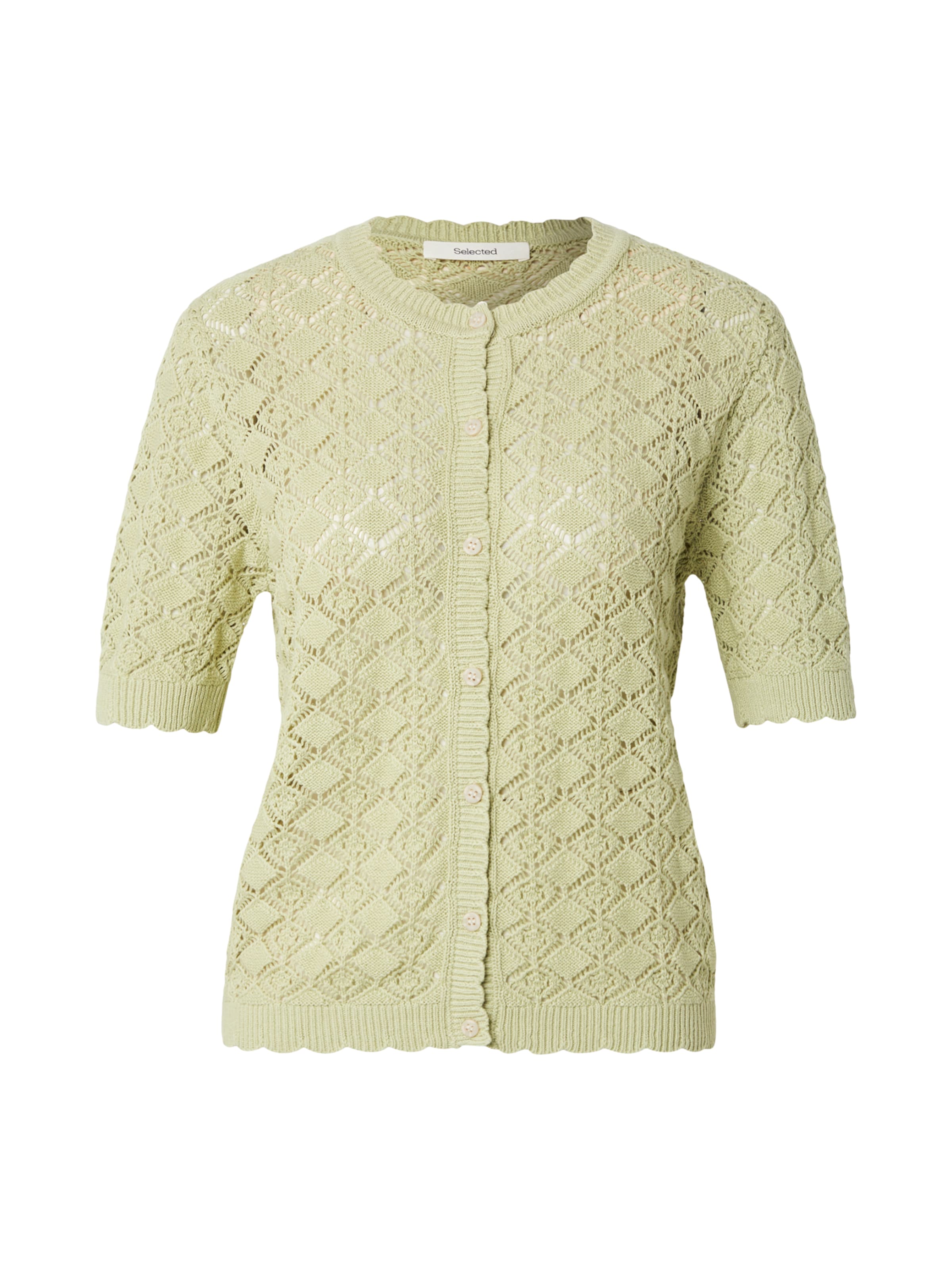 SELECTED Strickjacke 'SLFSOFIA' in Grün: Vorderseite