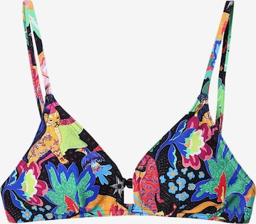 DesigualTrokutasti Bikini gornji dio - crna boja: prednji dio