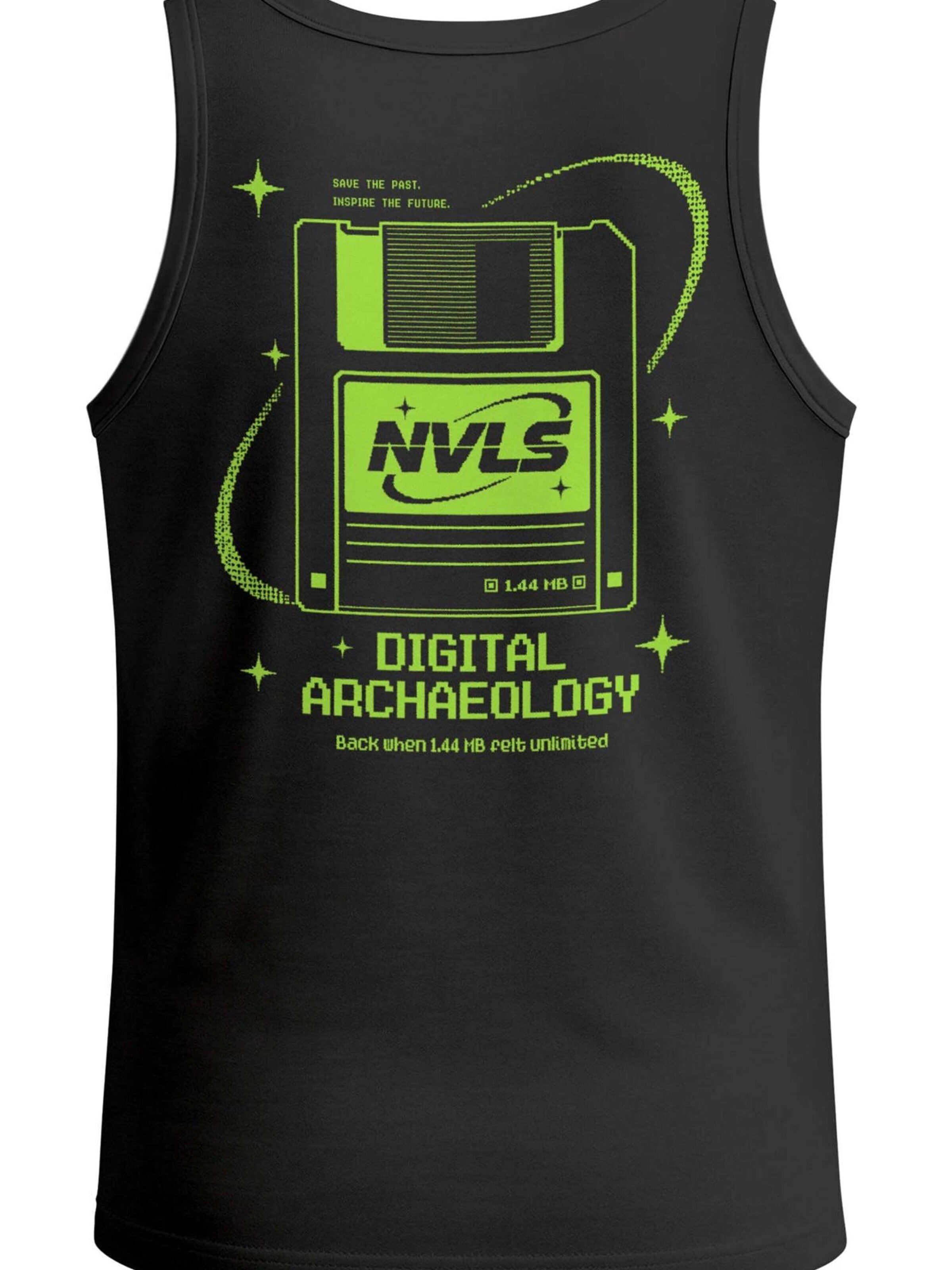 Neverless Shirt 'Digital Archaeology' in Black
