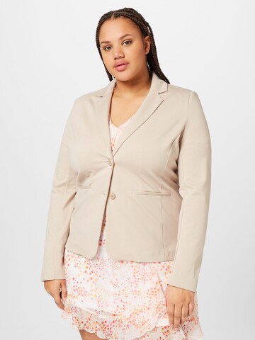 Blazer 'Goldtrash' ONLY Carmakoma en beige : devant