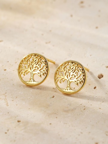 Boucles d'oreilles 'Life Roots' Hey Happiness en or