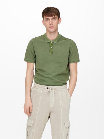 Only & Sons Poloshirt 'Travis' in Grün: predná strana