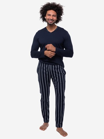 Mey Long Pajamas 'Valsted' in Blue