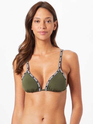 Triunghi Sutien costum de baie de la Calvin Klein Swimwear pe verde: față